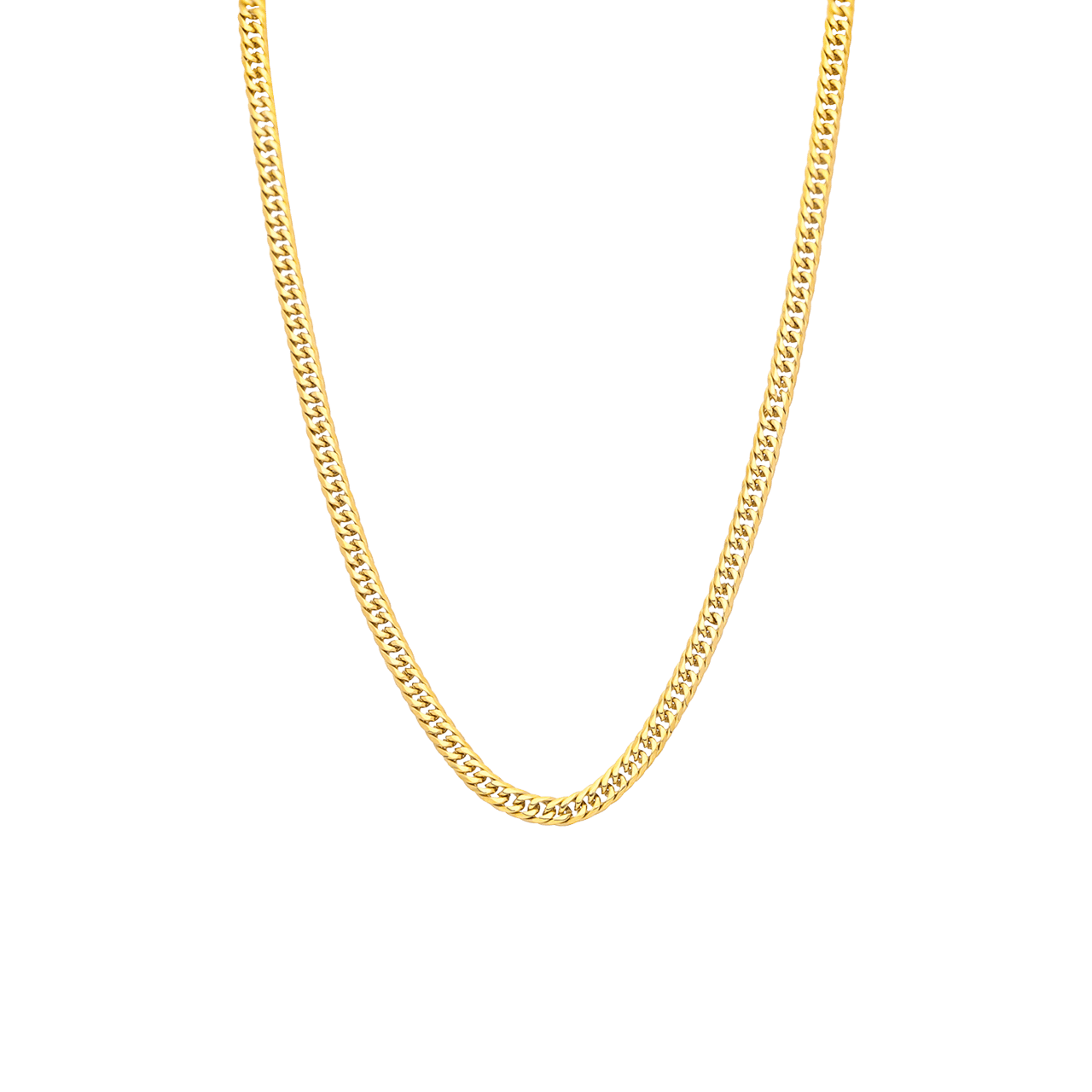 Stainless steel goldplated kinderschakelketting