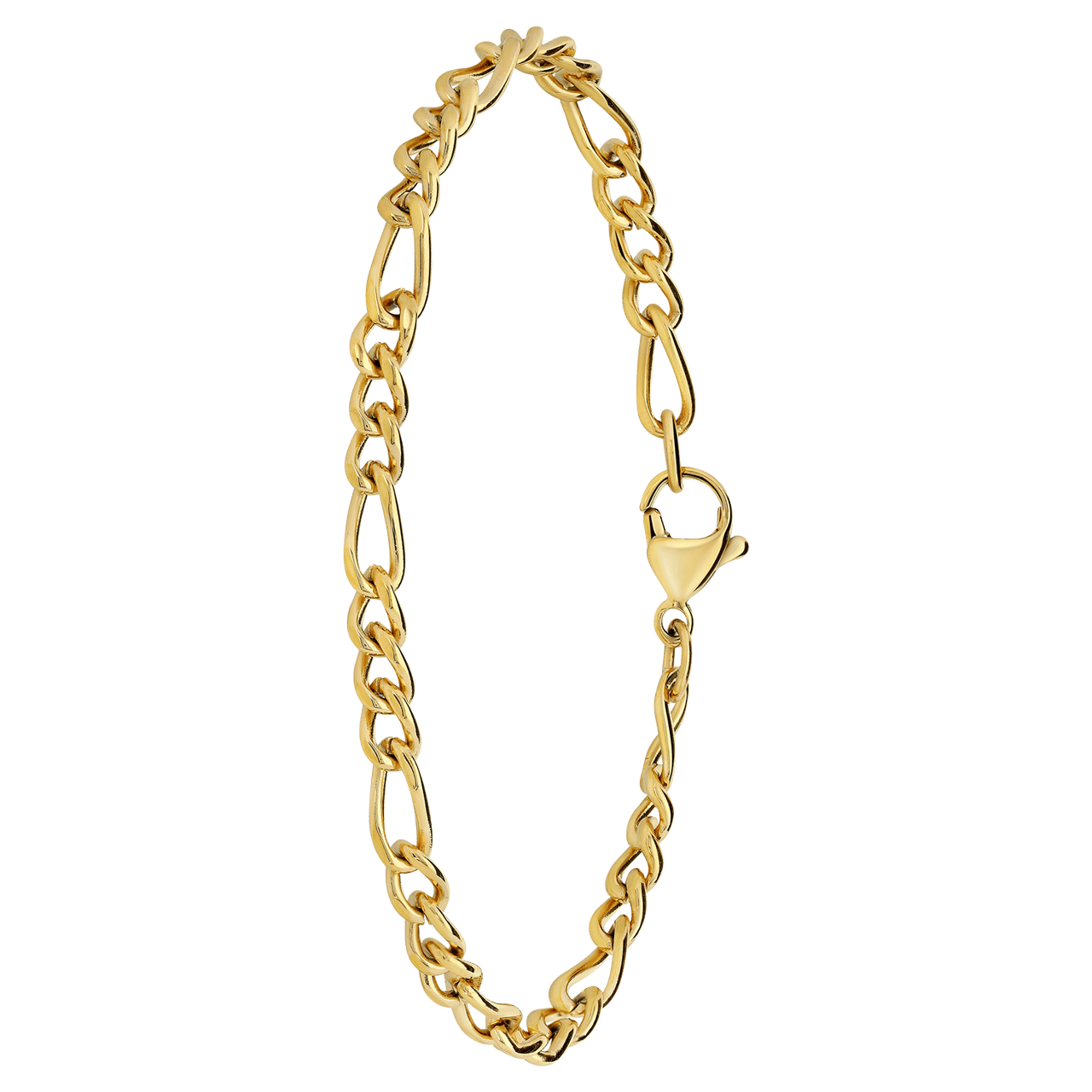 Stalen goldplated kinderschakelarmband