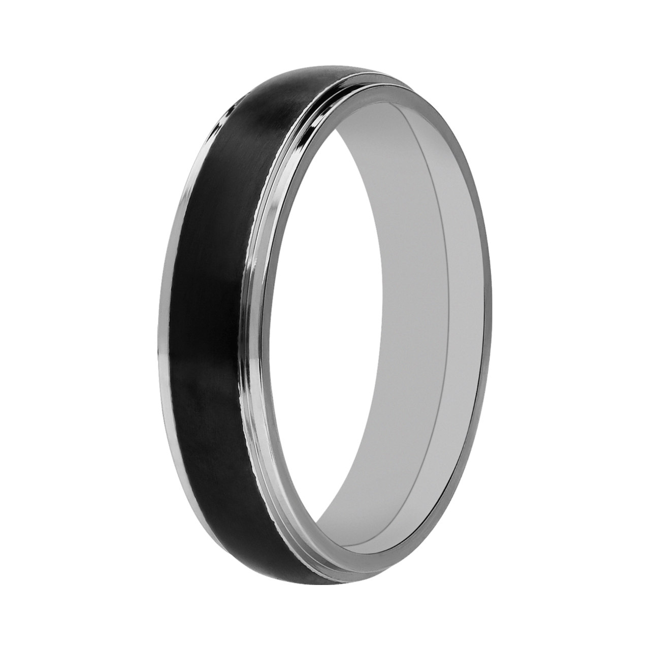 Stainless steel ring mat zwart