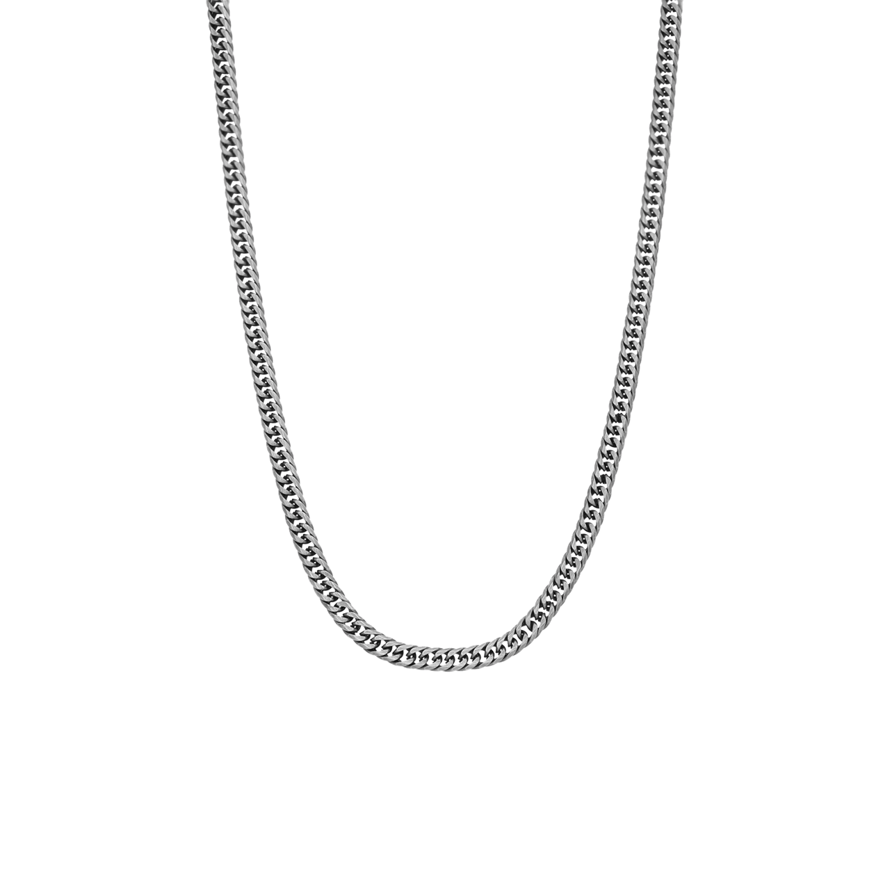 Edelstahlkette mit Gourmetgliedern, Antik-Finish 