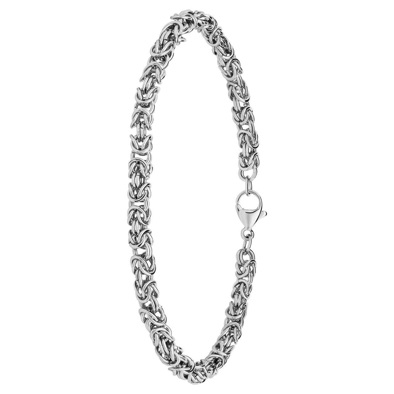 Stainless steel armband met koningsschakel