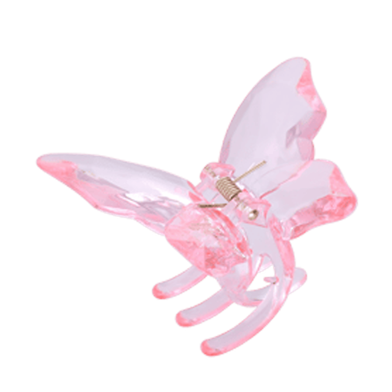 Haarspange, Schmetterling, Weiß/Rosa
