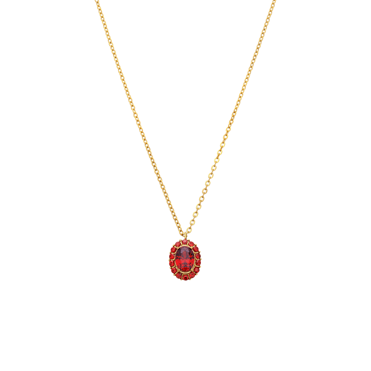 Stainless steel goldplated ketting met hanger bloem met zirkonia voor dames