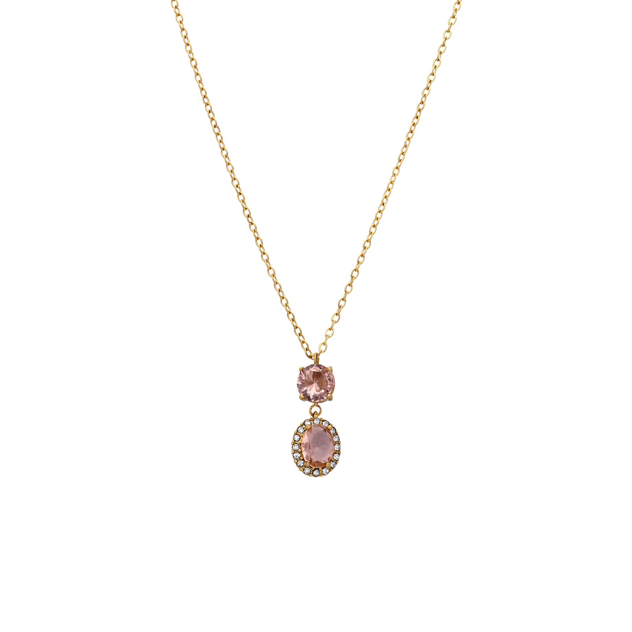 Stainless steel goldplated ketting met hanger voor dames