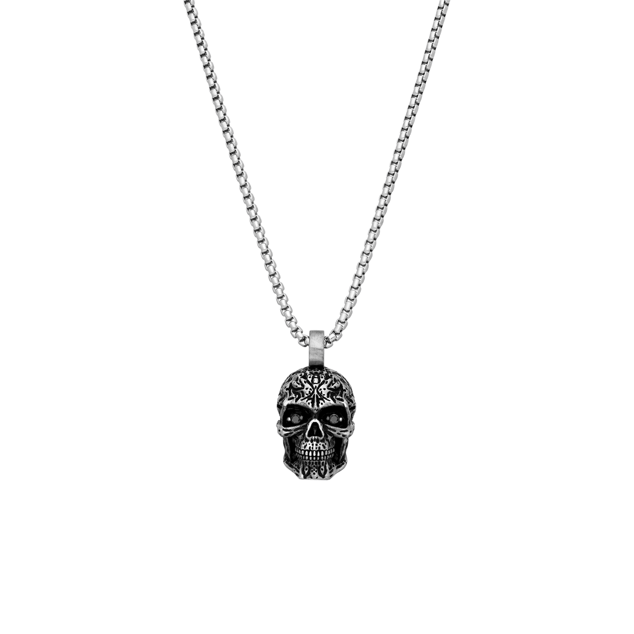 Stainless steel ketting met doodskop voor heren