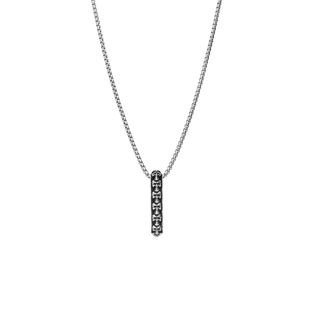 Stainless steel ketting bar met doodskop voor heren