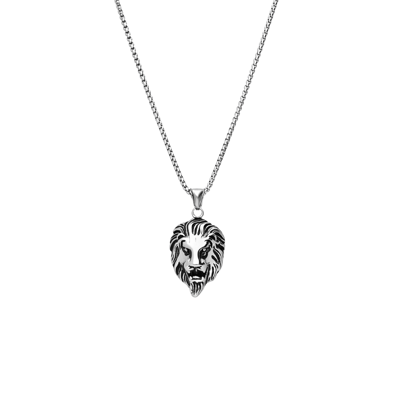 Stainless steel ketting met hanger leeuw voor heren