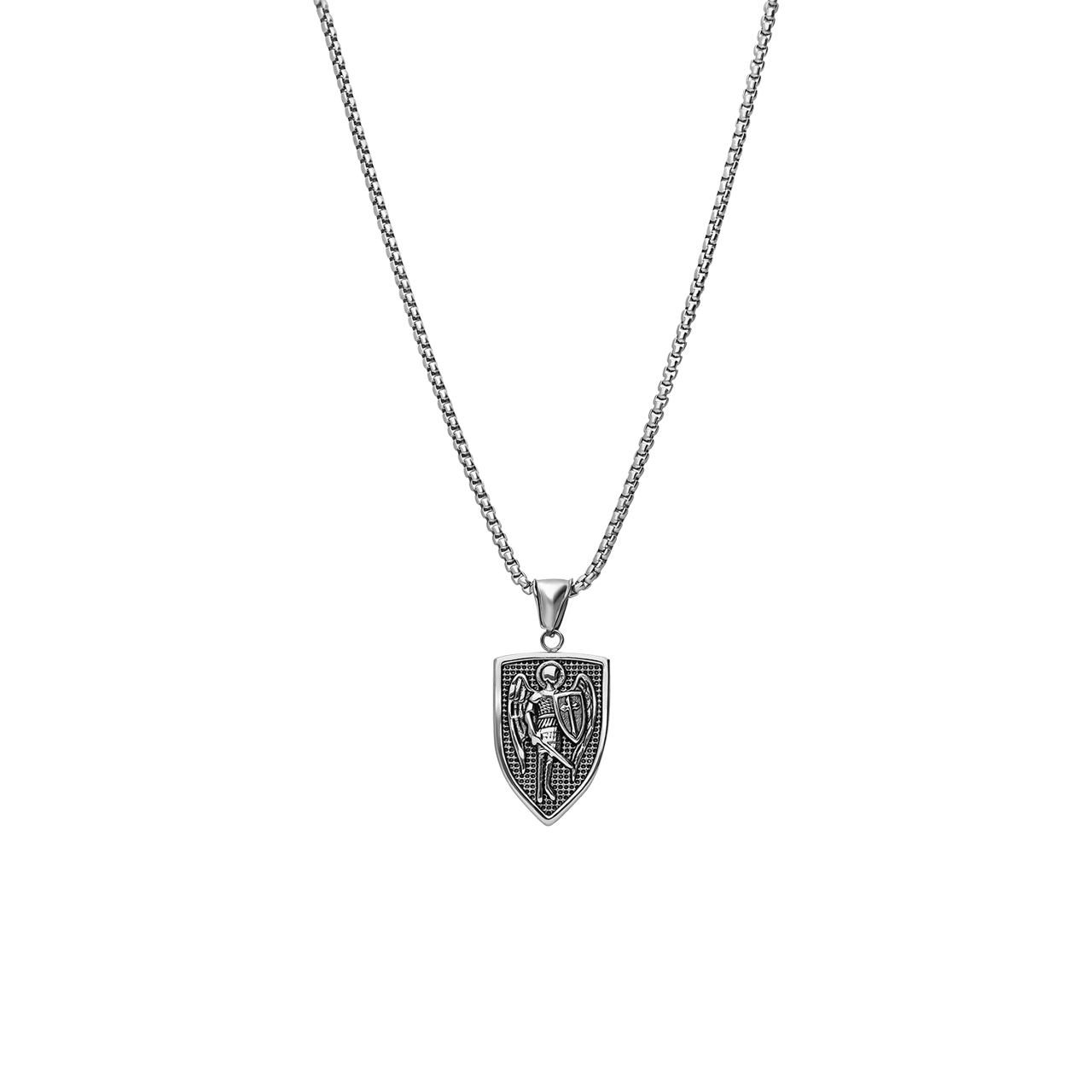 Stainless steel ketting met hanger engel voor heren