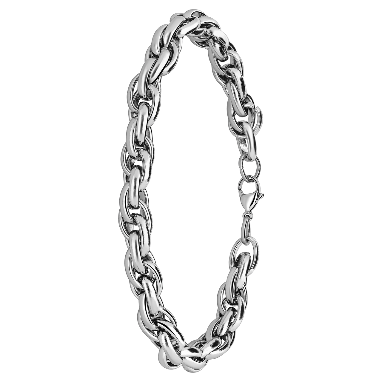 Armband aus Edelstahl, mit Fuchsschwanz-Kettengliedern