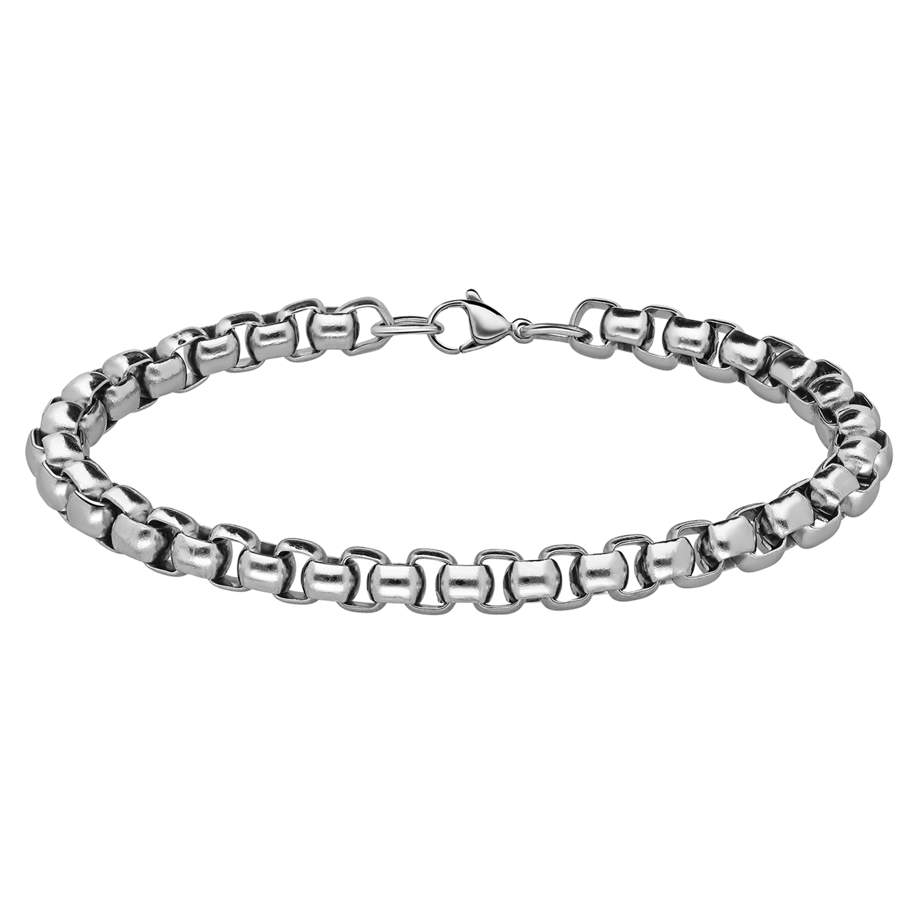 Stainless steel schakelarmband
