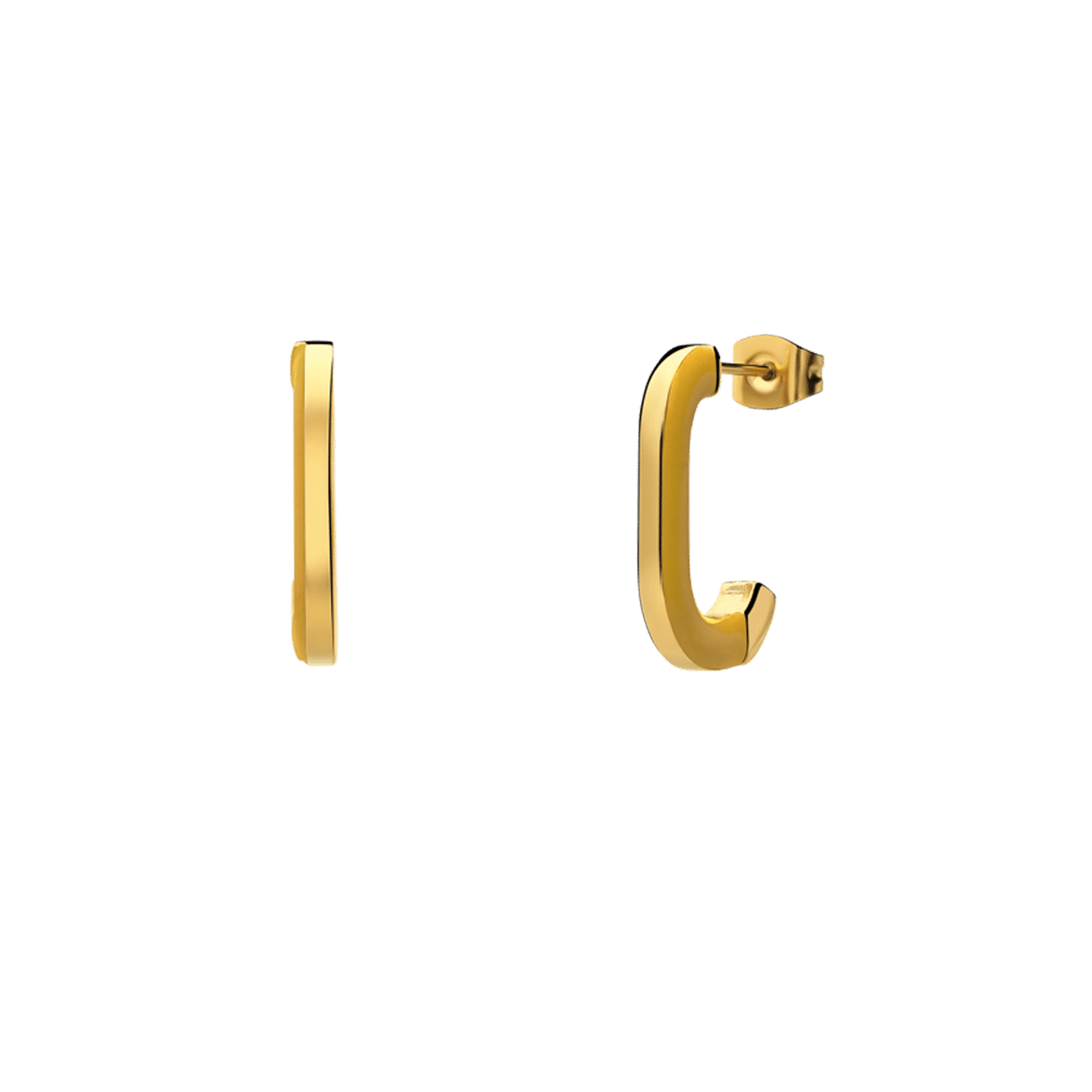 Stainless steel goldplated oorringen voor dames