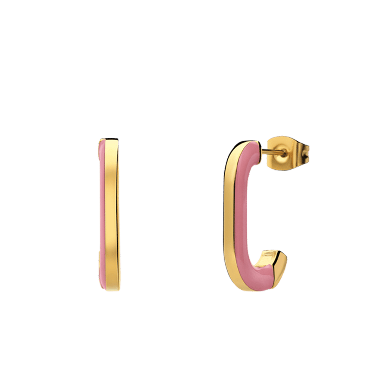 Stainless steel goldplated oorringen voor dames