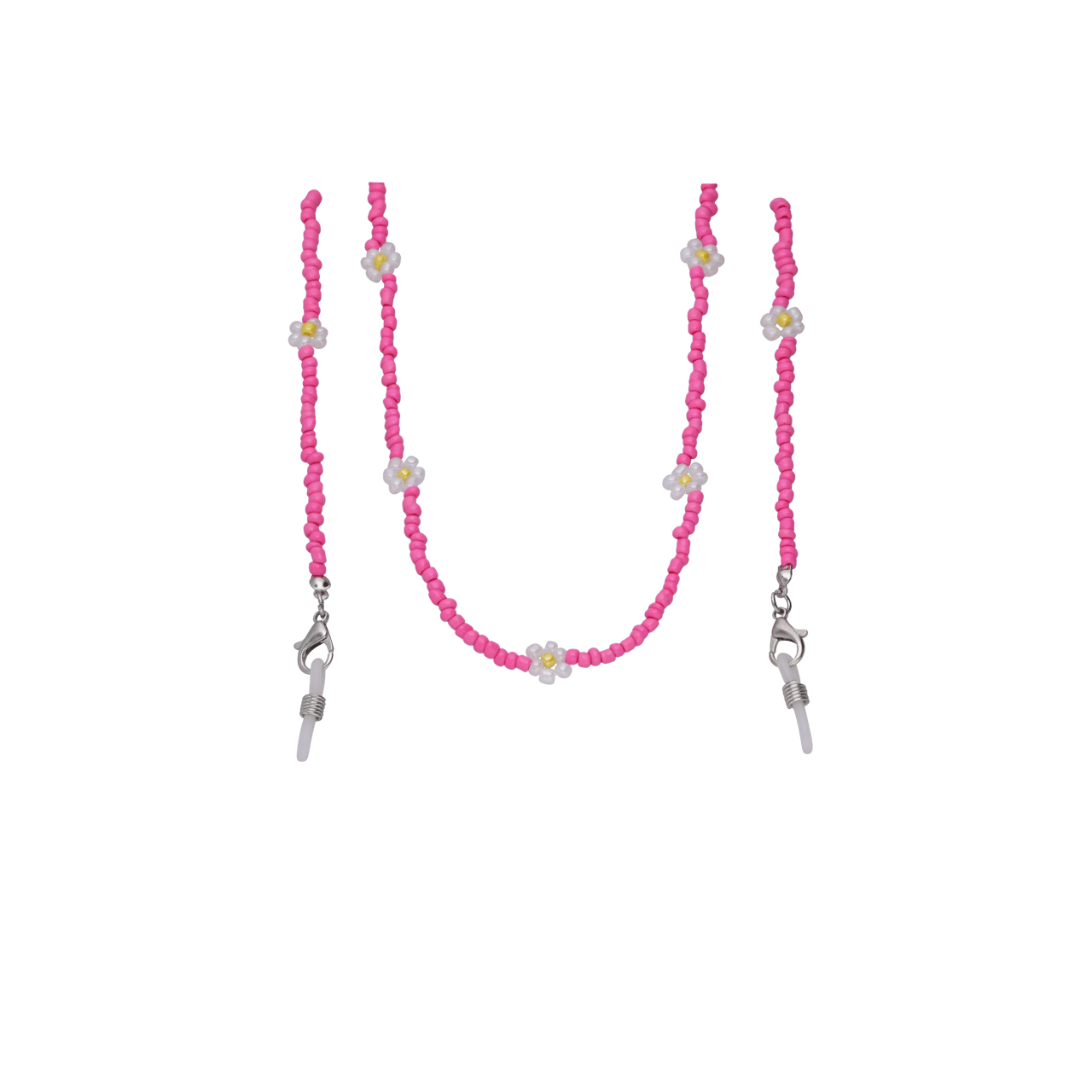 Fuchsiafarbene Sonnenbrillenkette