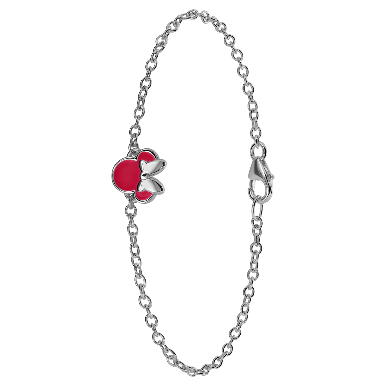 Zilveren armband Minnie Mouse roze