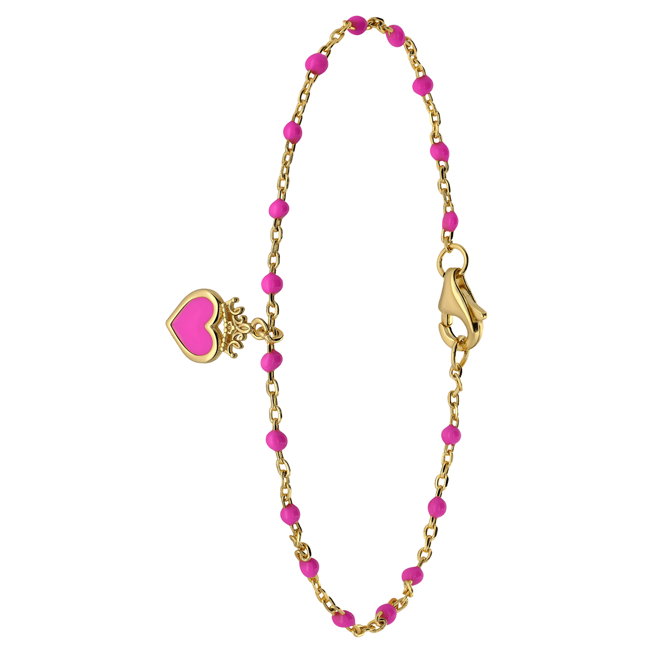 Zilveren goldplated armband Disney prinses roze