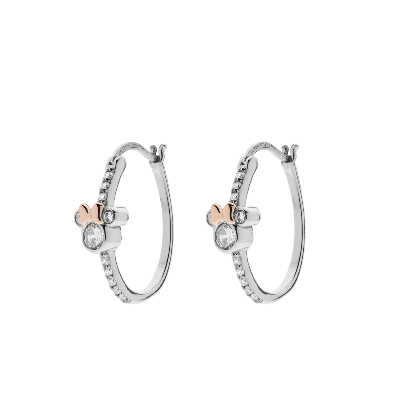 Ohrringe aus 925er Silber, Minnie Mouse, mit Zirkonia