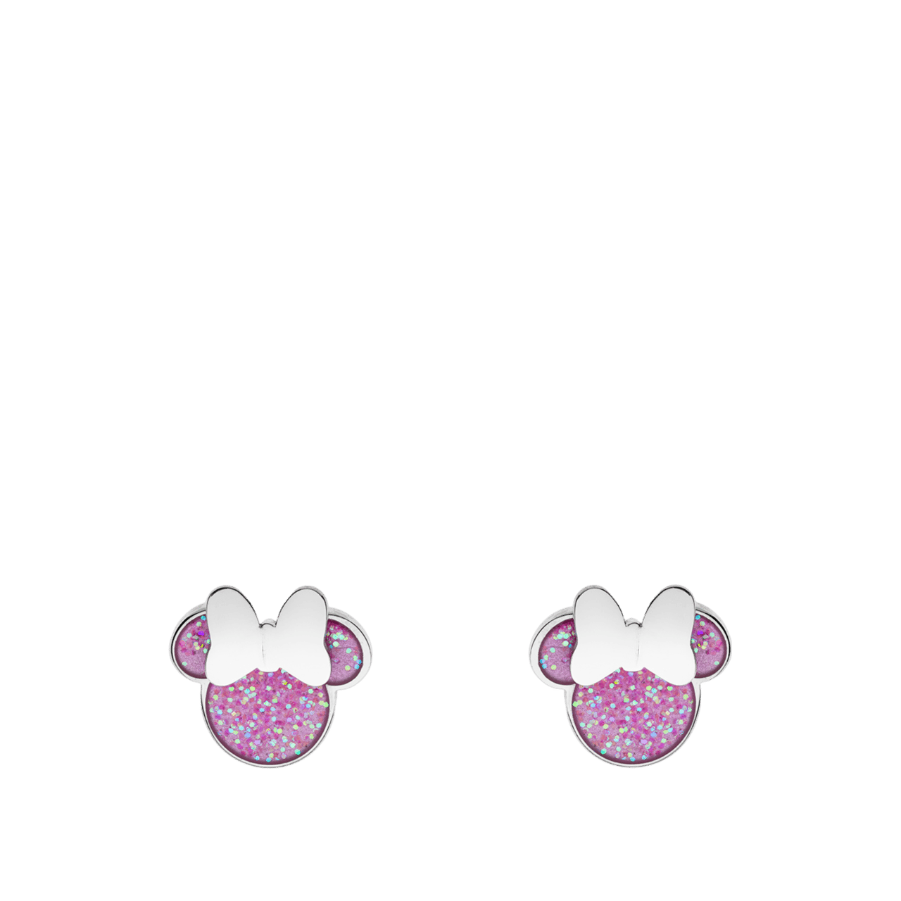 Stainless steel oorbellen Minnie Mouse roze