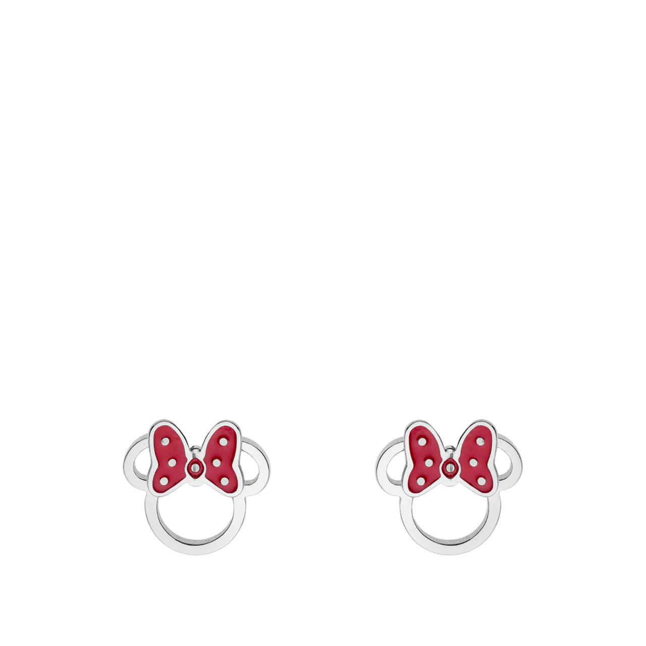Disney stalen oorbellen Minnie Mouse rode strik