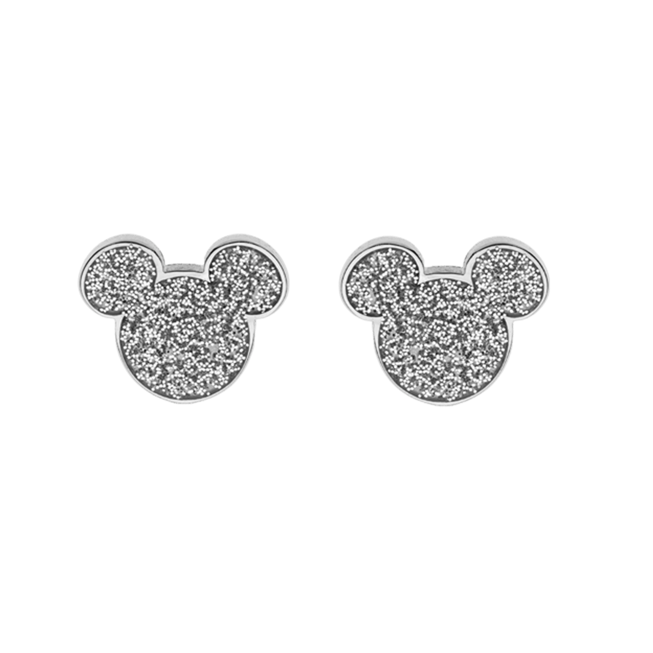 Ohrringe aus Edelstahl, Mickey Mouse, Glitter