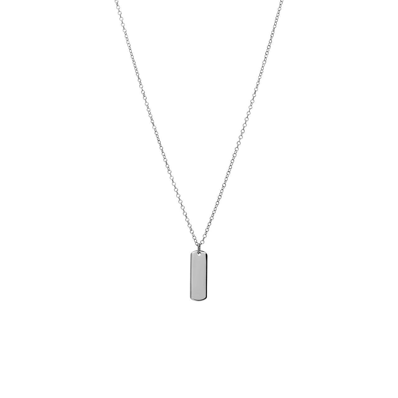 Halskette aus 925er Silber mit Anhänger, Steg