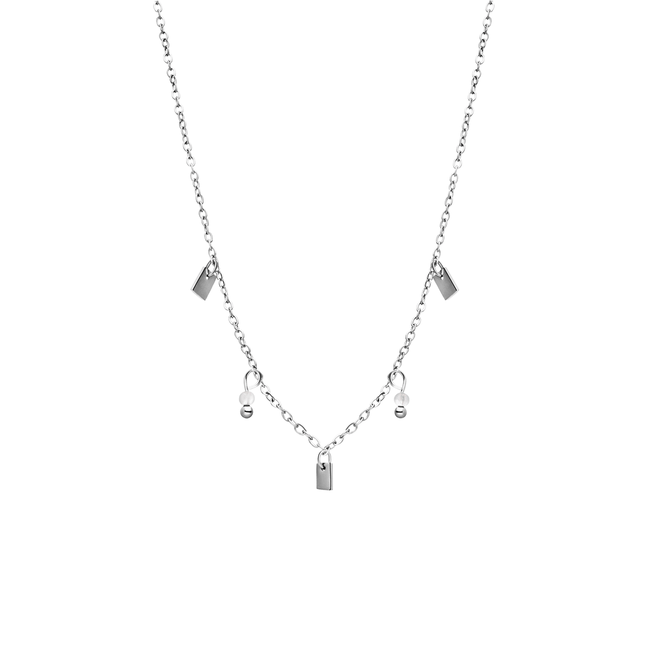 LuLu Jewels stainless steel ketting met maansteen voor dames