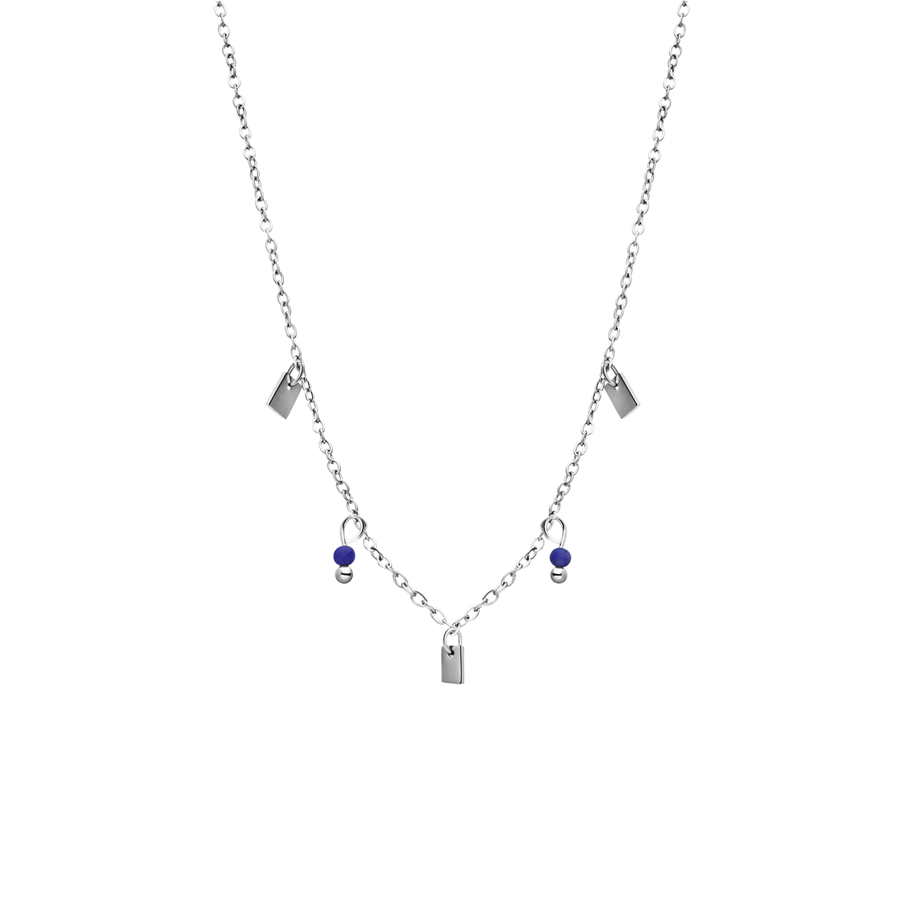 LuLu Jewels stainless steel ketting met lapis lazuli voor dames