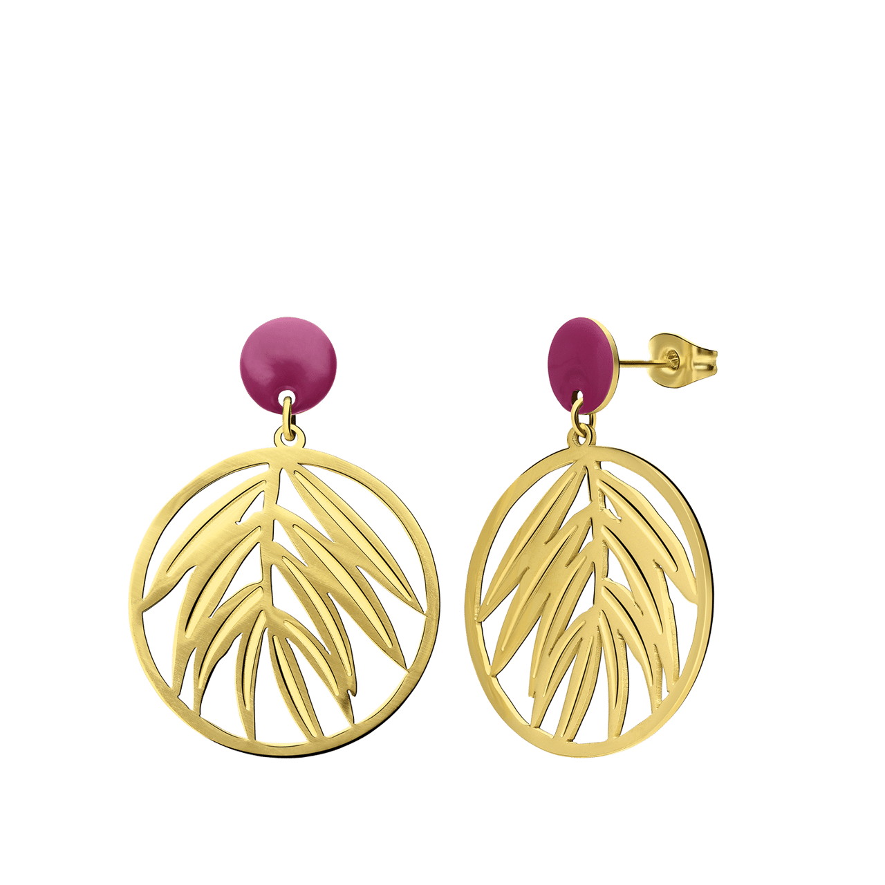 Stainless steel goldplated oorringen voor dames