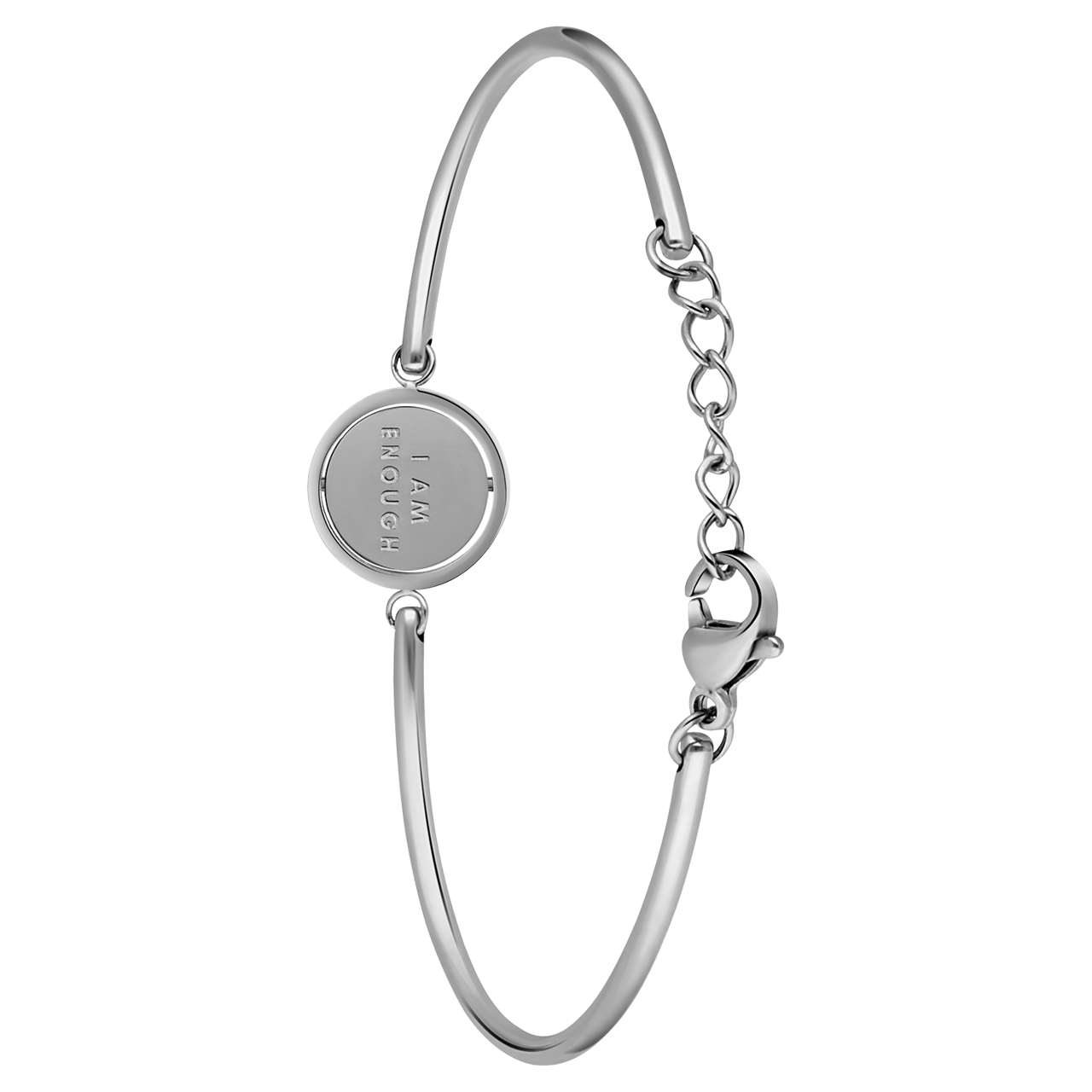 Stainless steel armband met I am enough