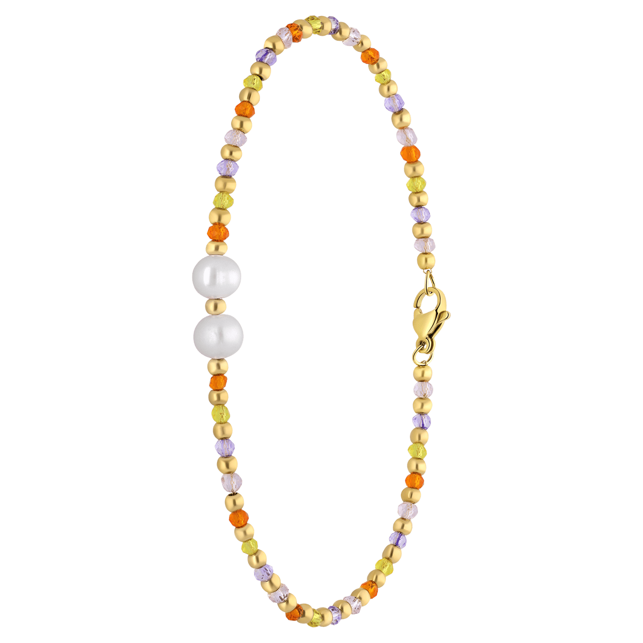 Stalen goldplated enkelband