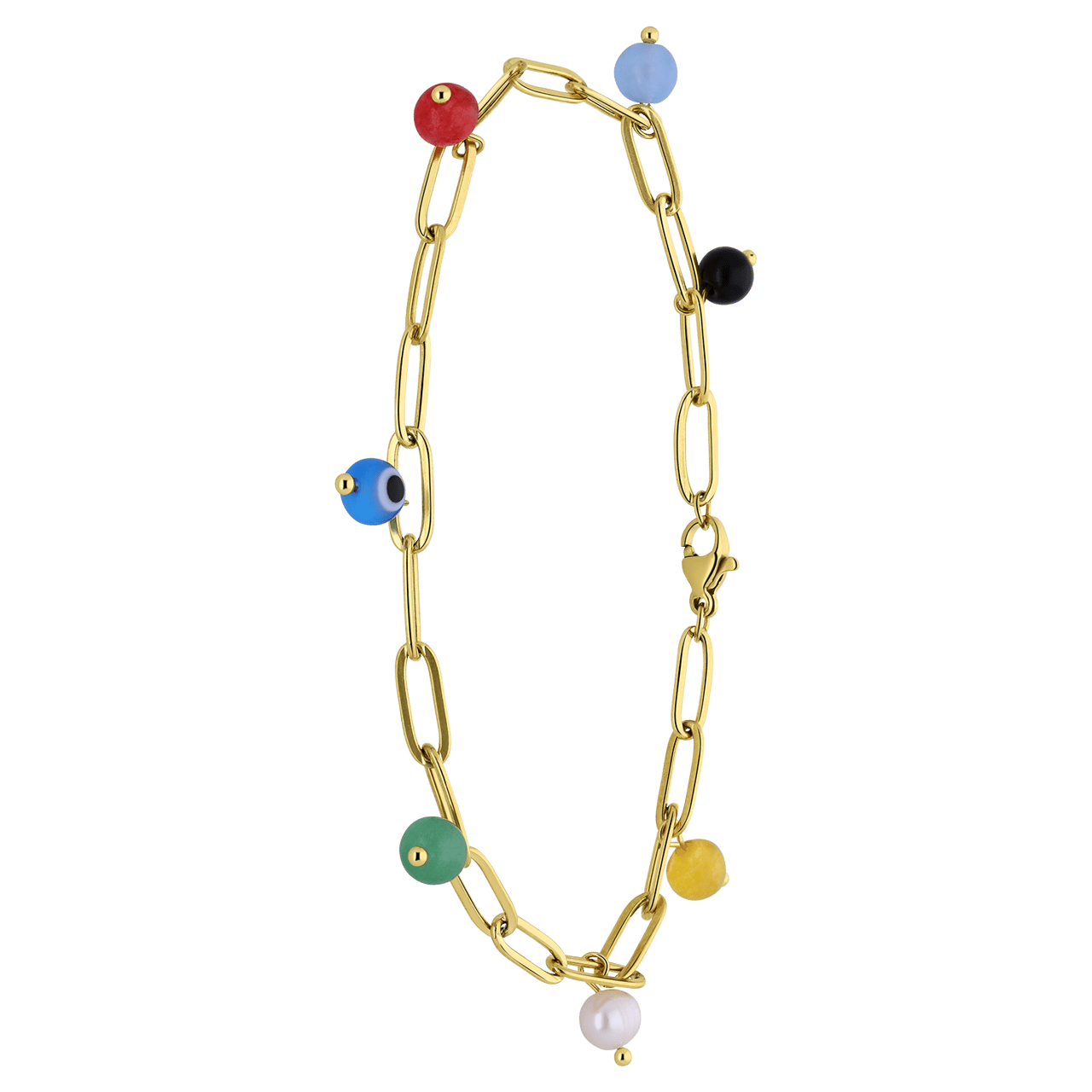 Stainless steel goldplated enkelband