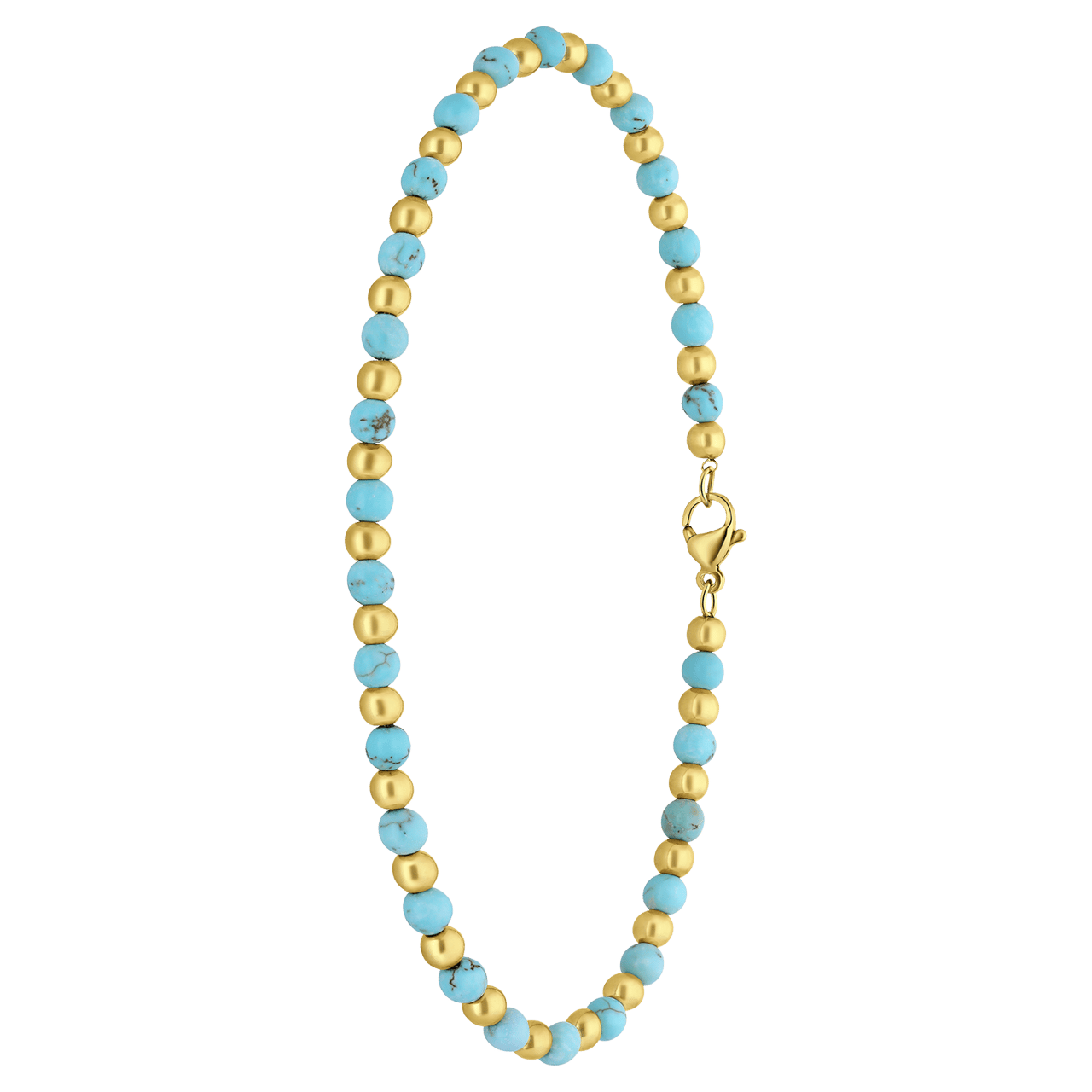 Stalen goldplated enkelband