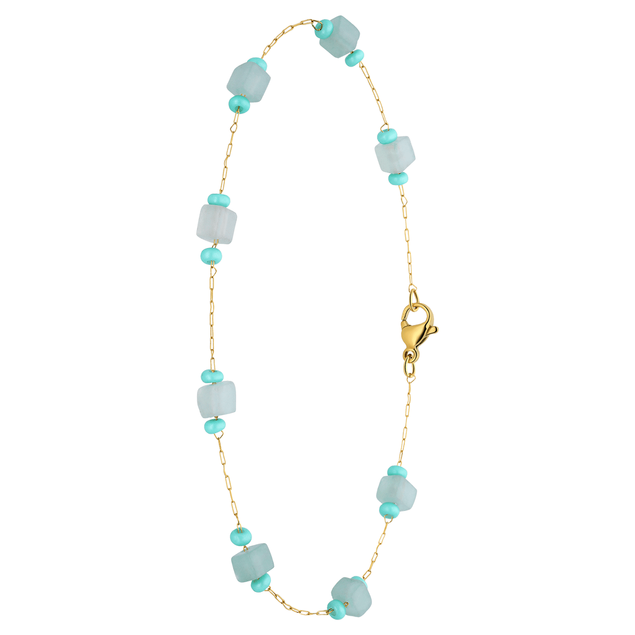 Stainless steel goldplated enkelbandje voor dames