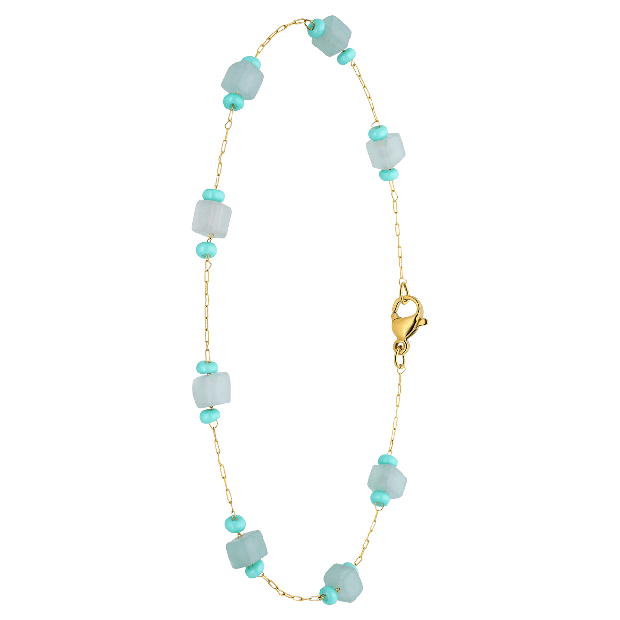 Stalen goldplated enkelband