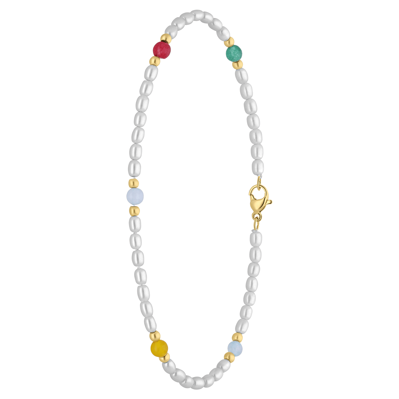 Stainless steel goldplated enkelband