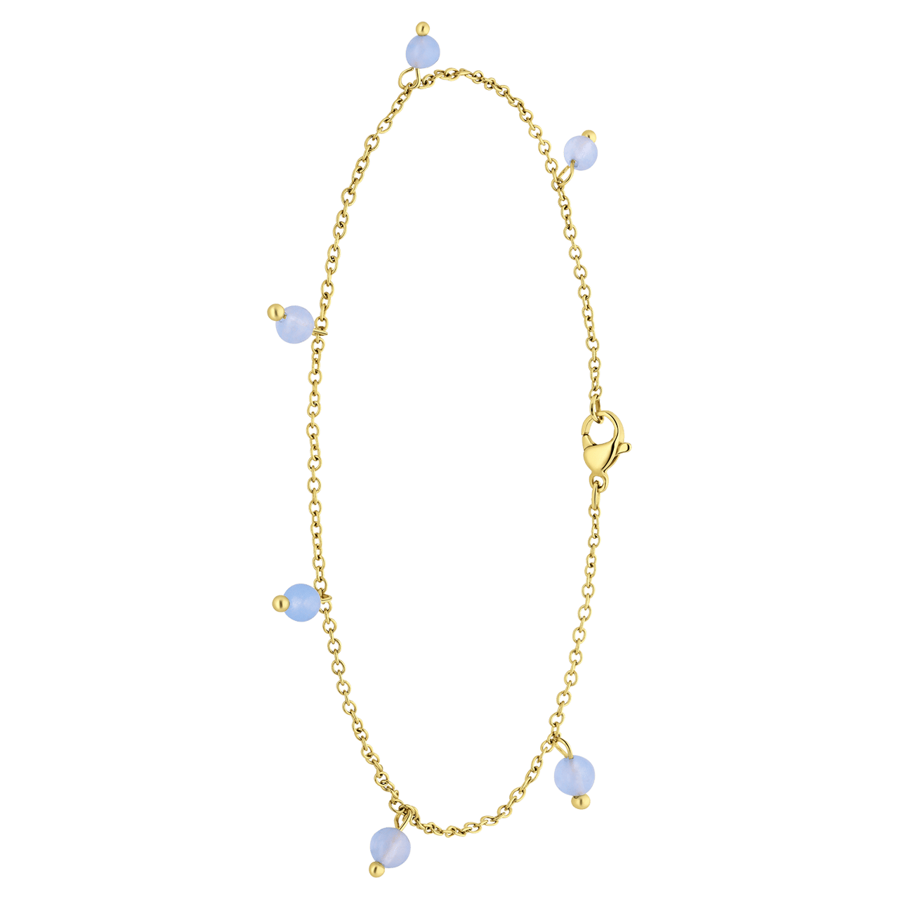 Stainless steel goldplated enkelband