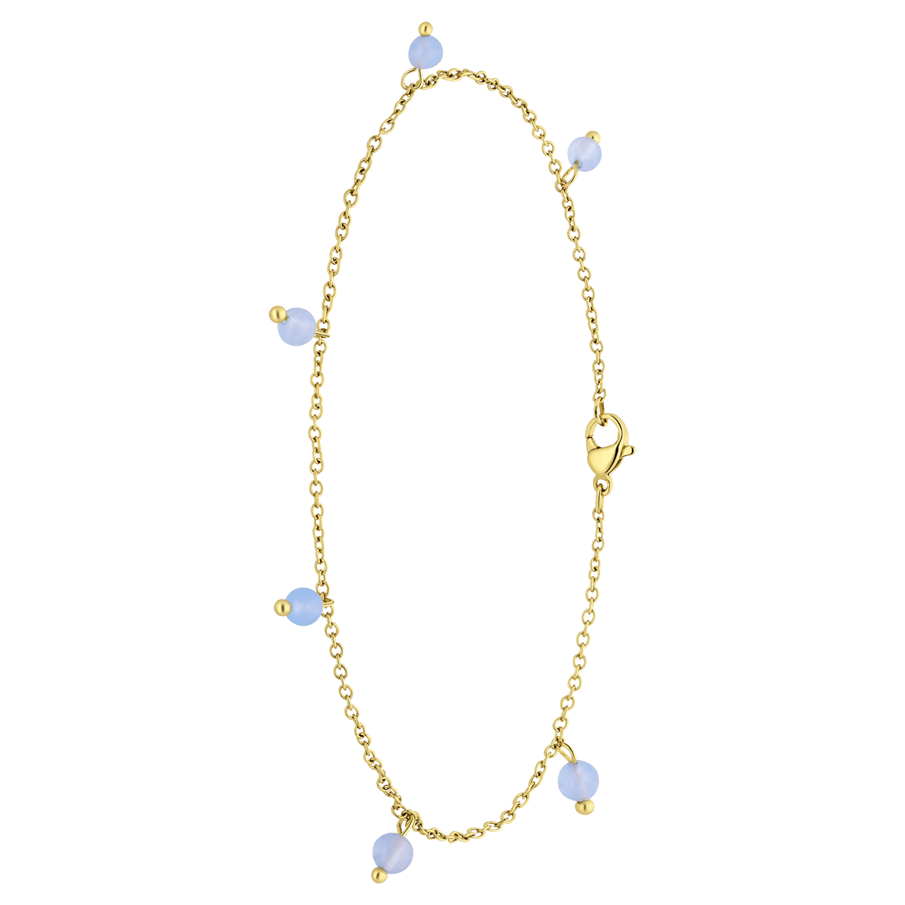 Stalen goldplated enkelband