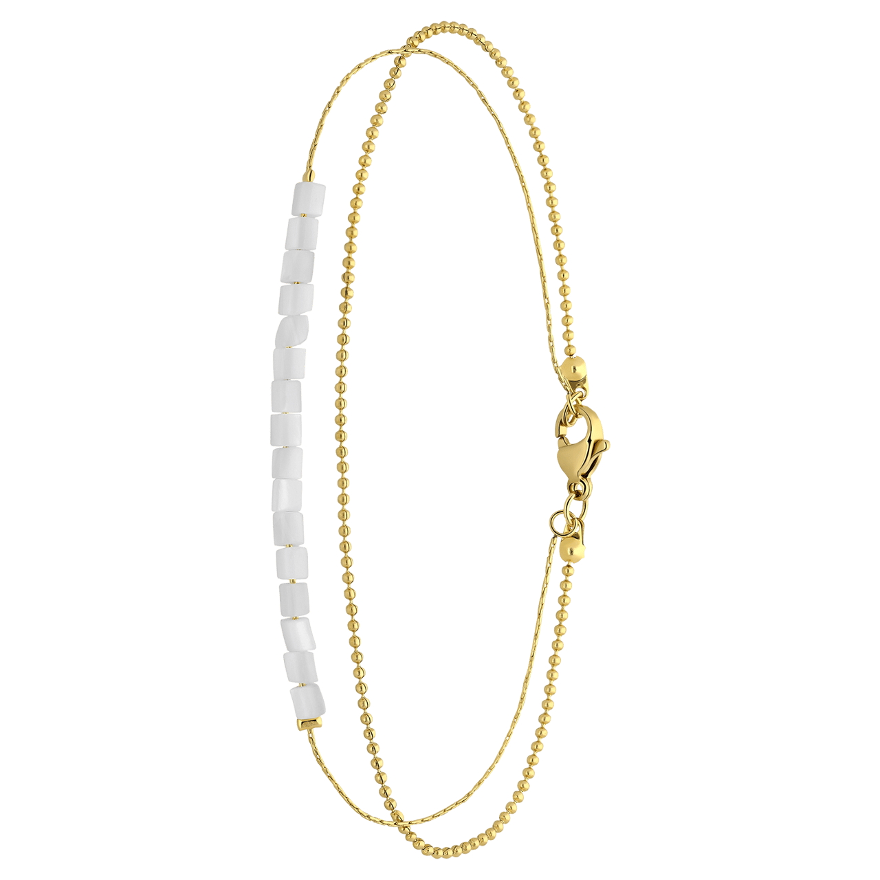 Stainless steel goldplated enkelbandje voor dames