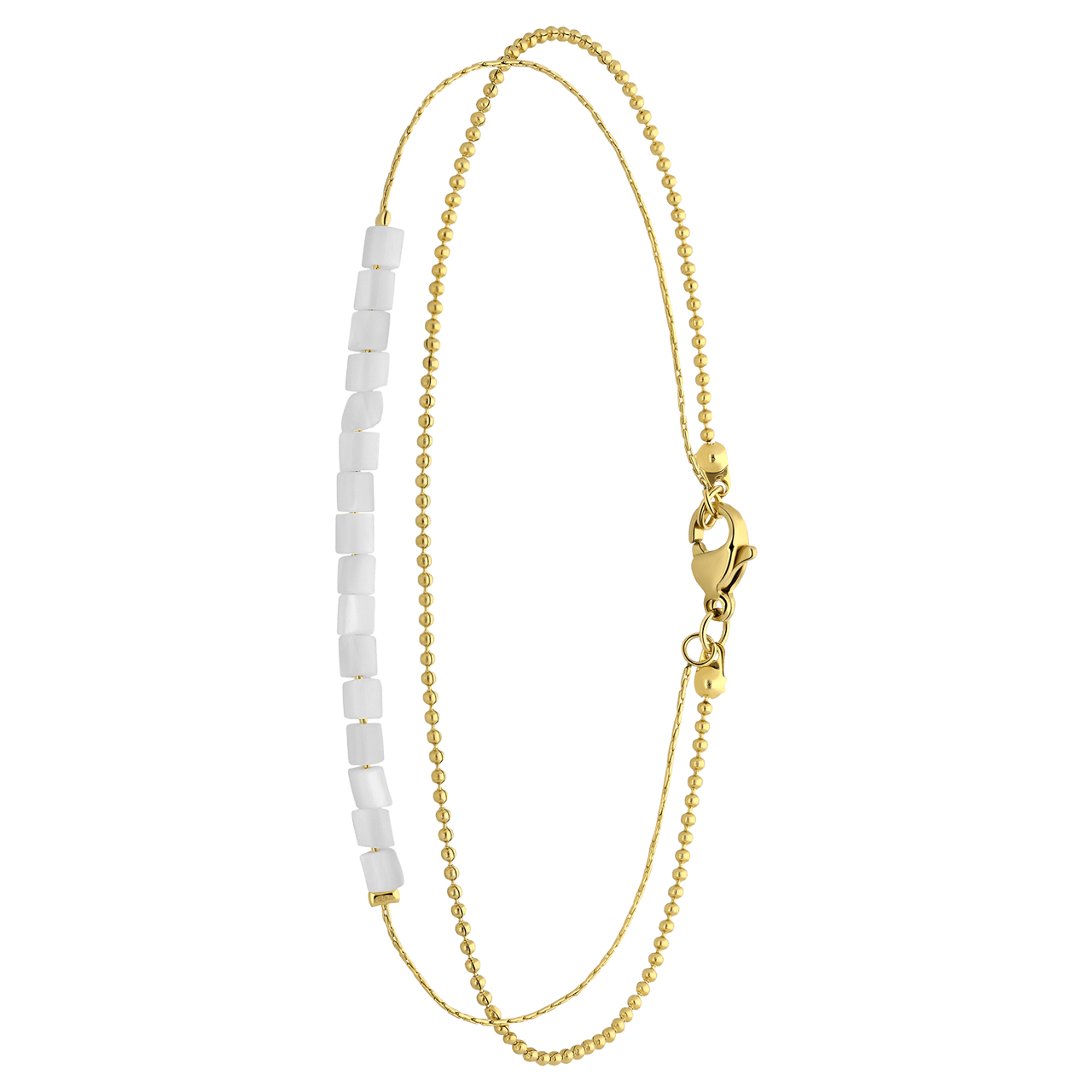 Stalen goldplated enkelband