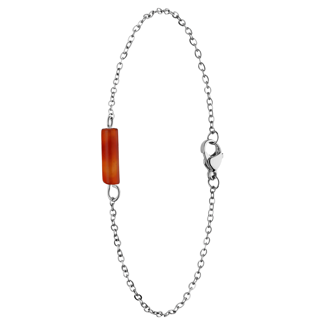 Armband aus Edelstahl mit rotem Onyx