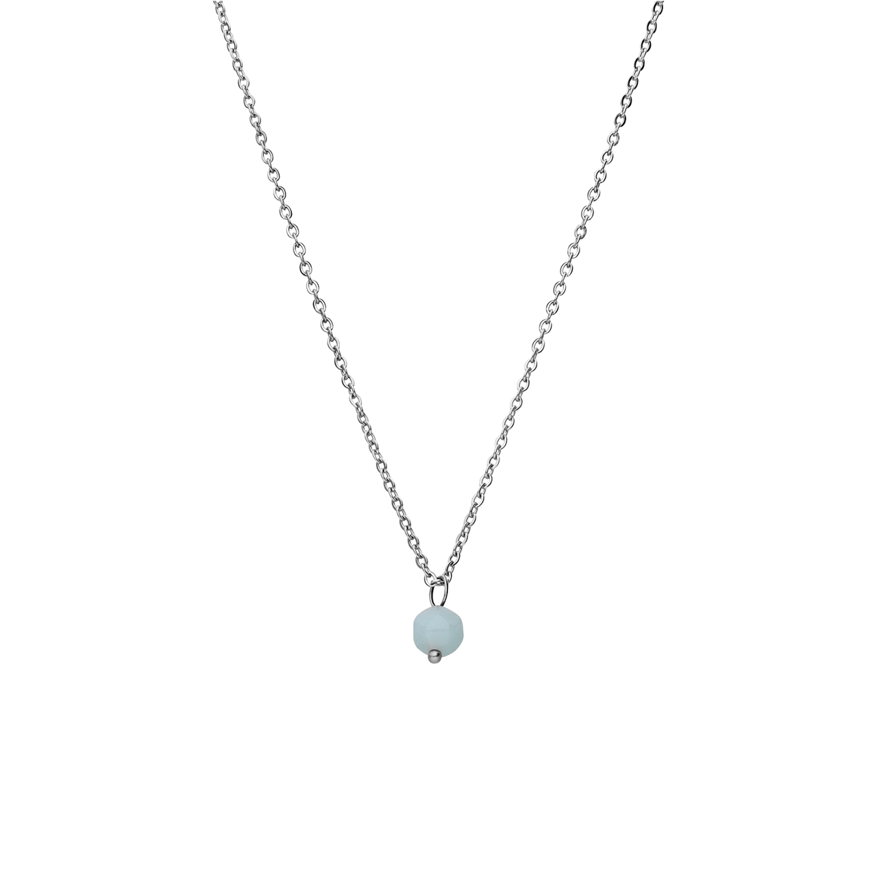 Stainless steel ketting met amazoniet voor dames