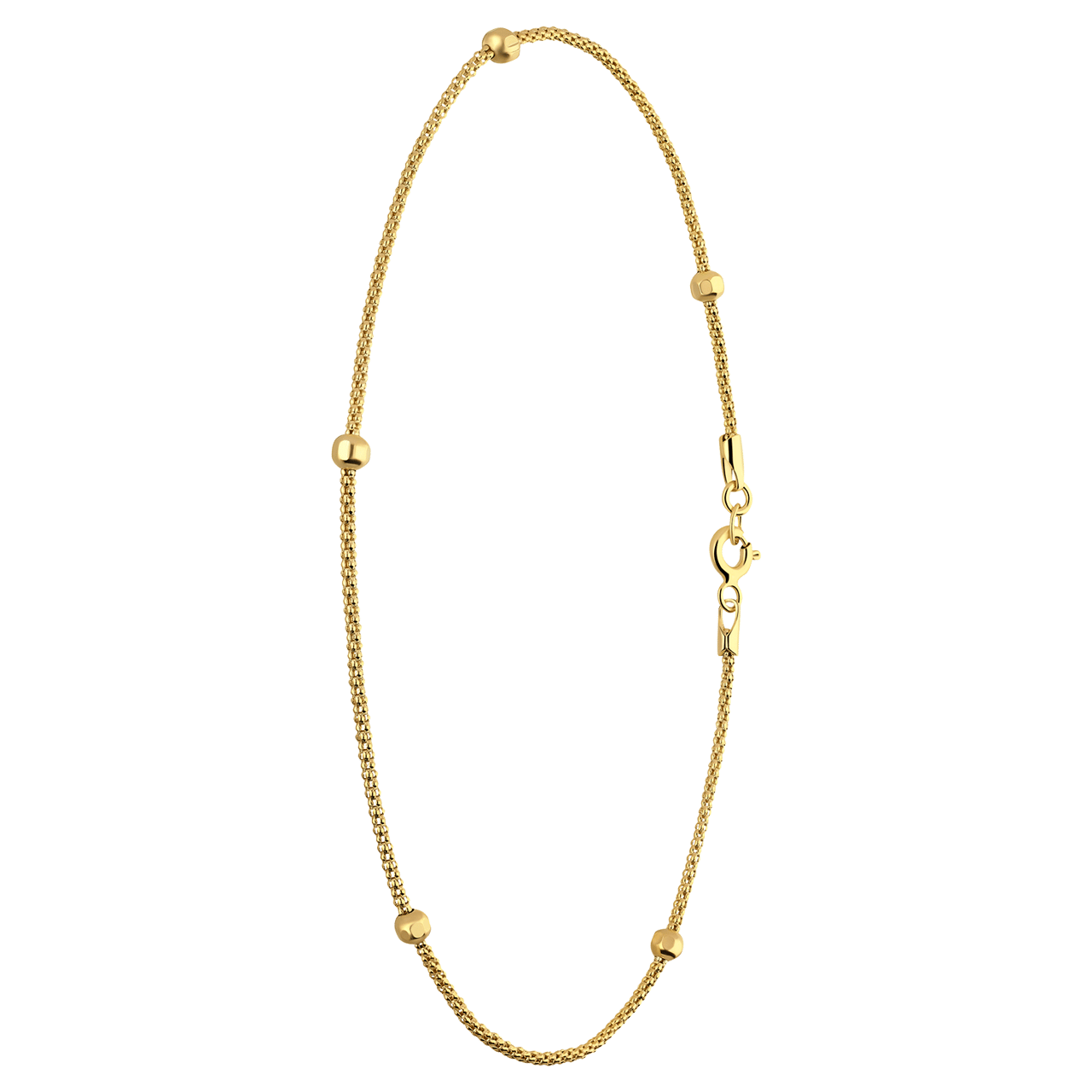 Zilveren goldplated enkelbandje voor dames