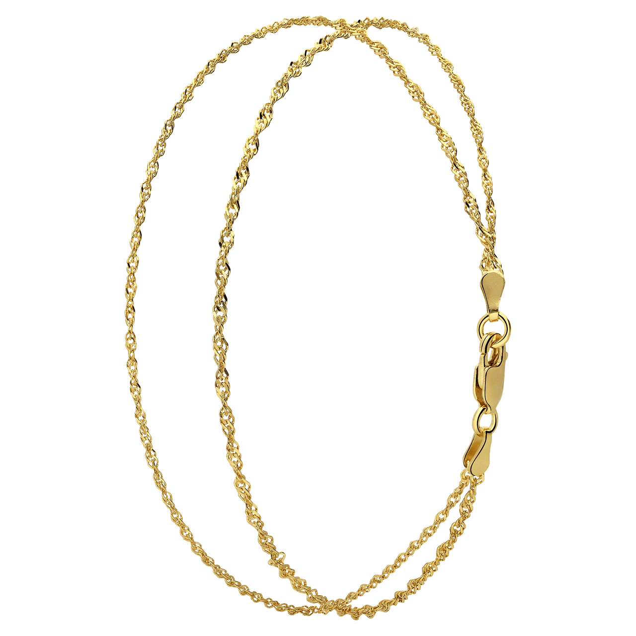 Zilveren goldplated enkelbandje voor dames