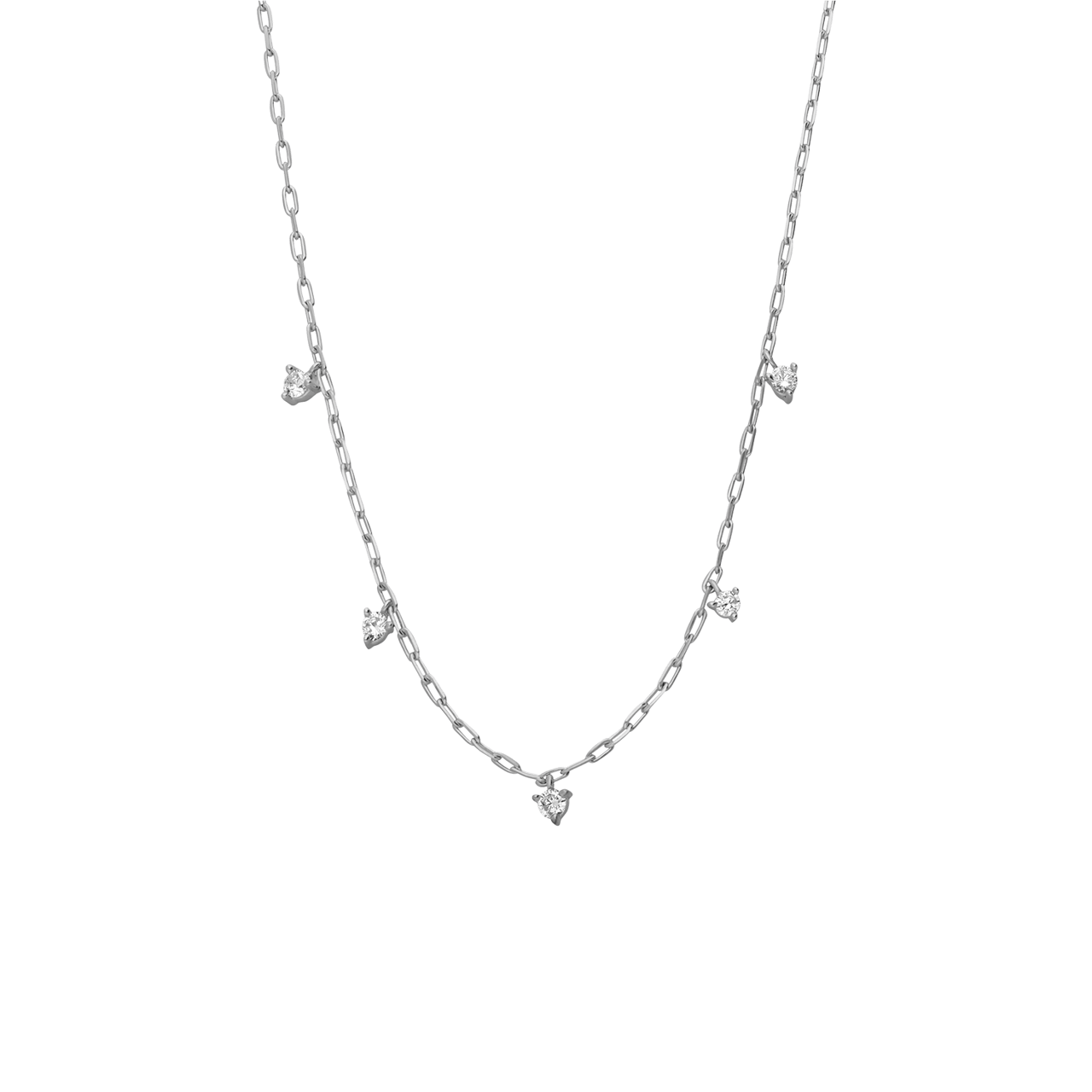 Halskette aus 925er Silber mit Zirkonia