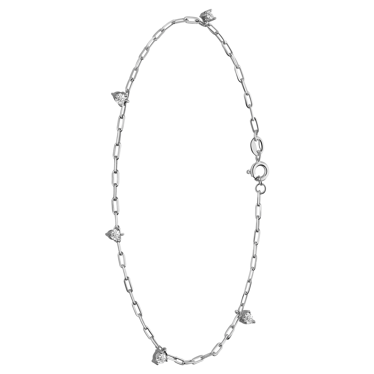 Fußkettchen aus 925er Silber, Zirkonia