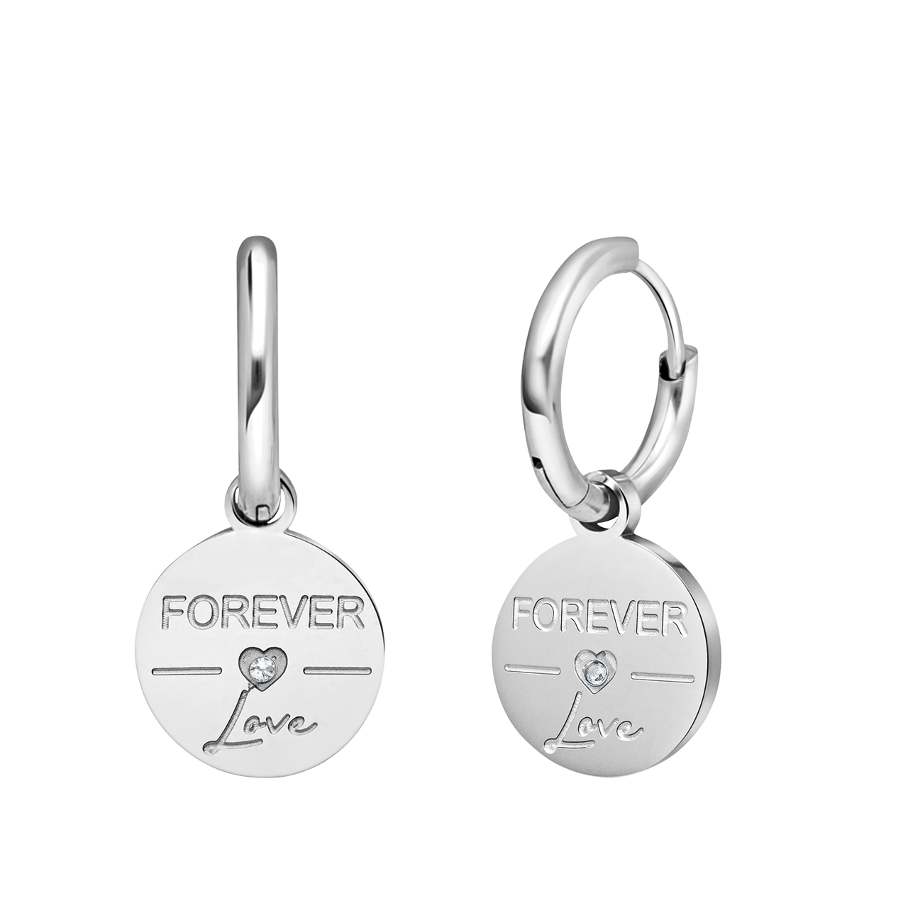 LivLiv stainless steel oorringen forever love voor dames