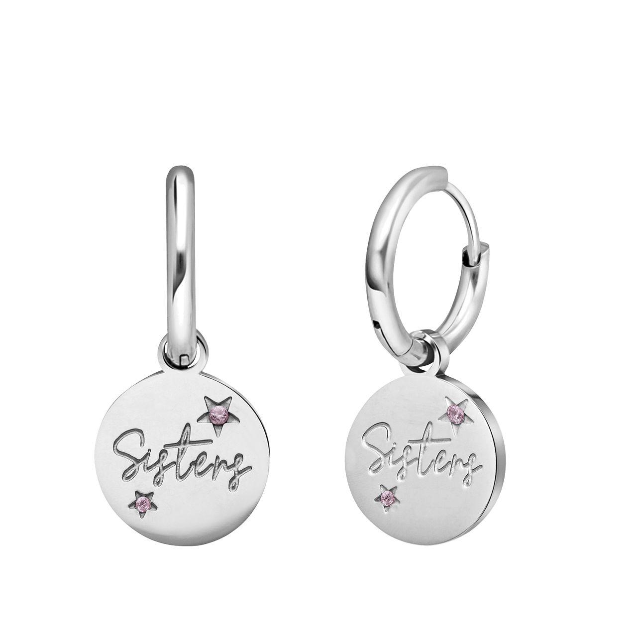 LivLiv stainless steel oorringen sisters voor dames