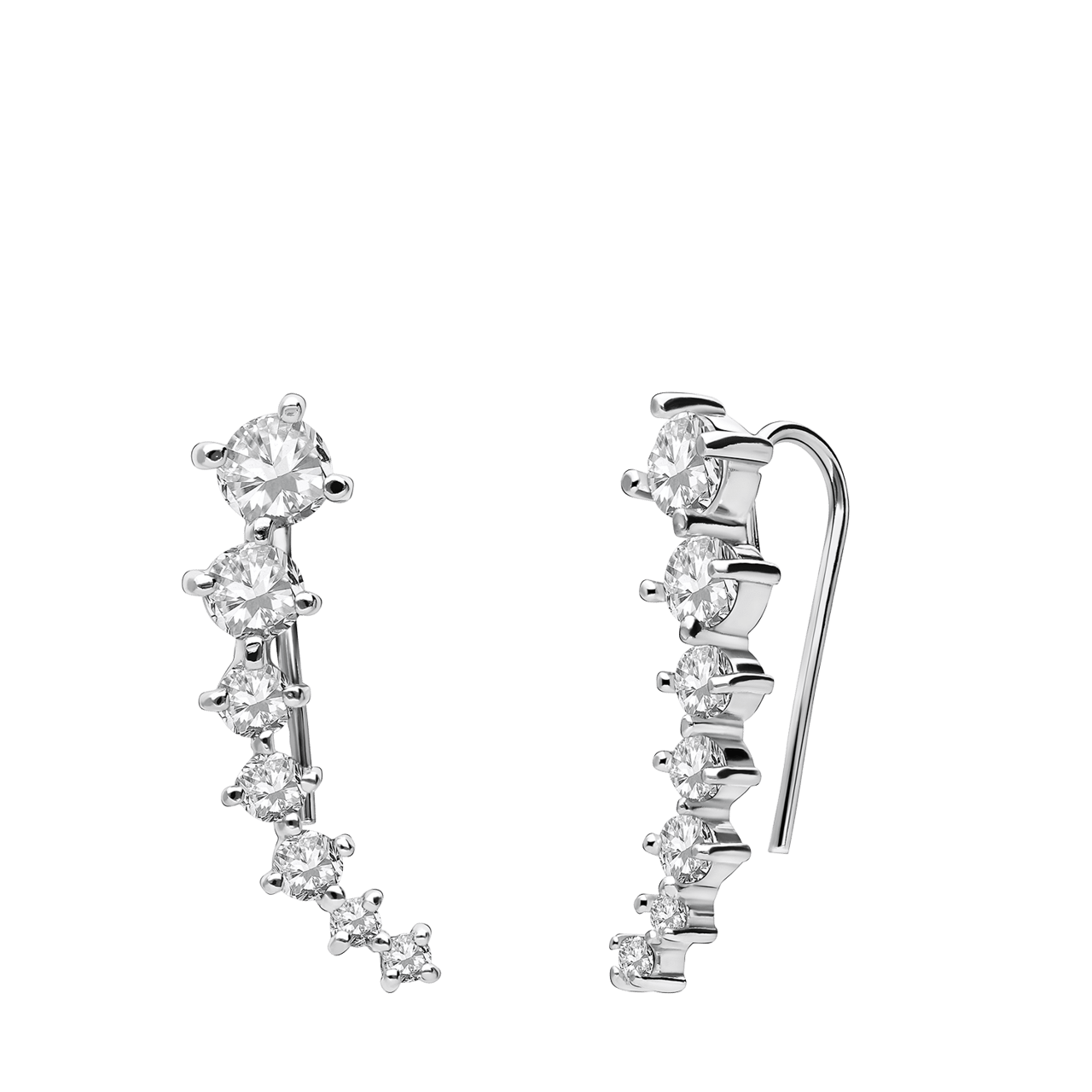 Ohrstecker, 925 Silber, 7 Zirkonia