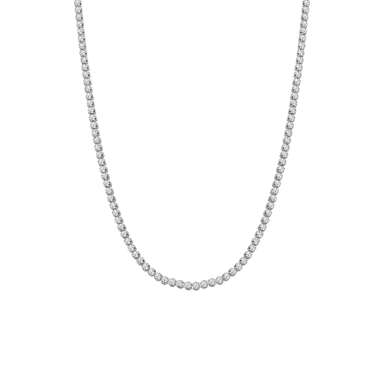 Halskette aus 925er Silber mit Zirkonia