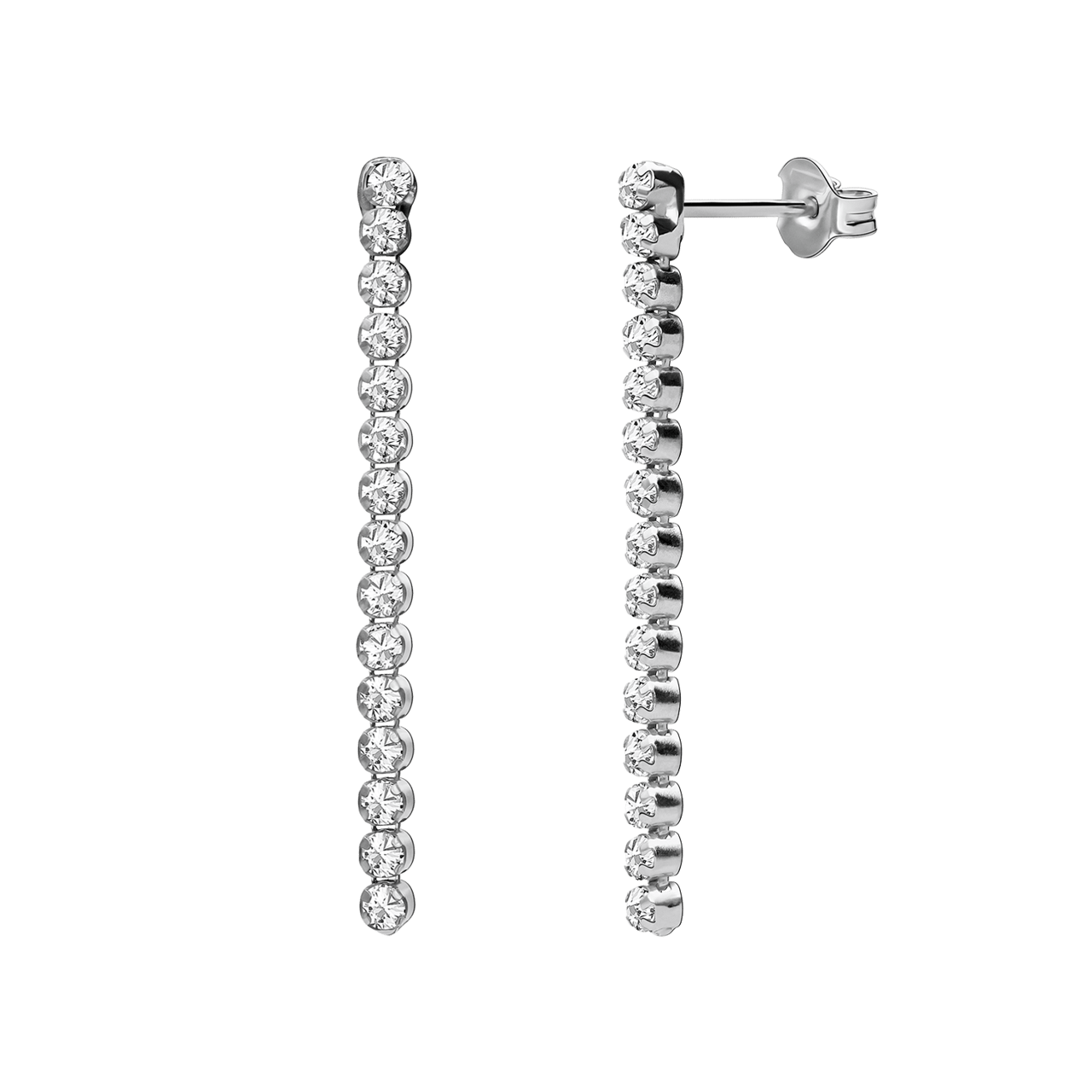 Silberne Ohrstecker Zirkonia