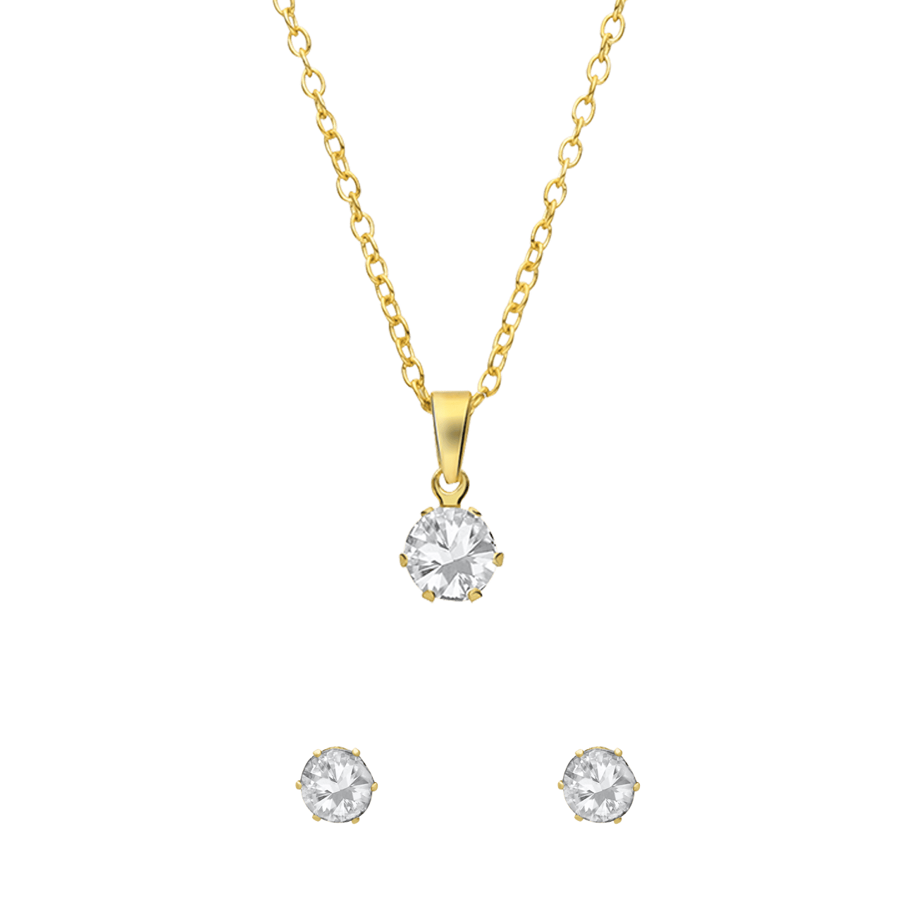Goudkleurige bijoux sieradenset rond